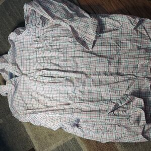 Chaps Men's Red and Blue Plaid Button Down Shirt